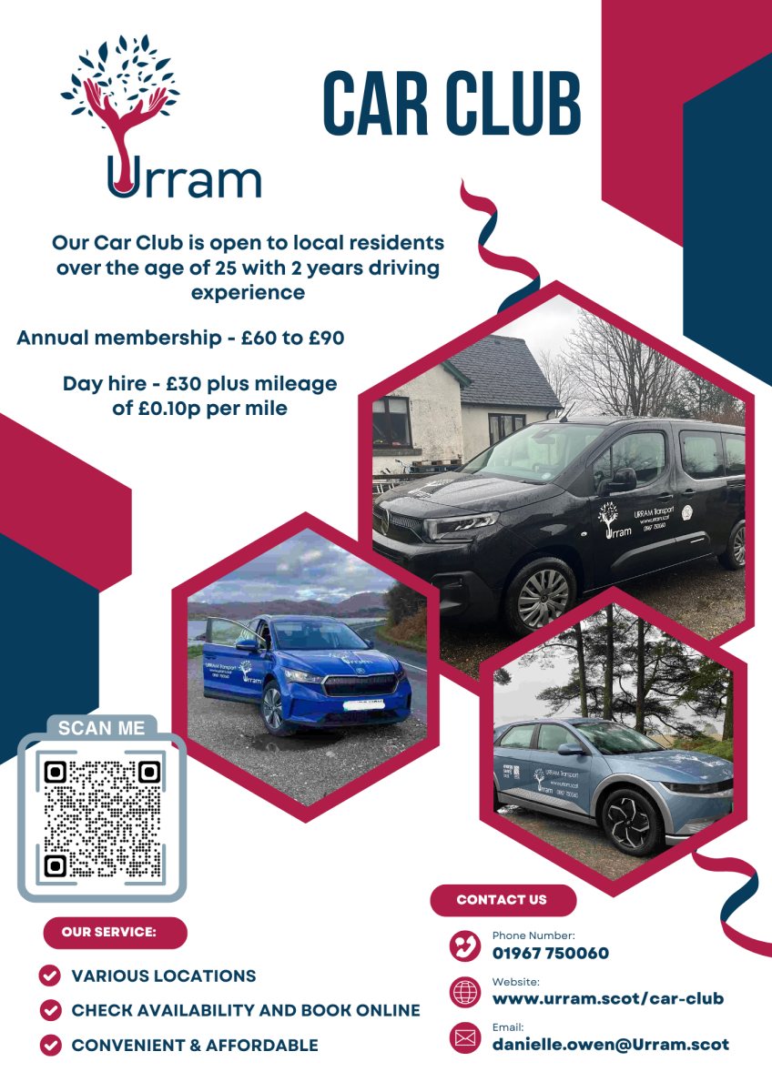 Car club poster explaining the service we can provide if you join car club and become a member